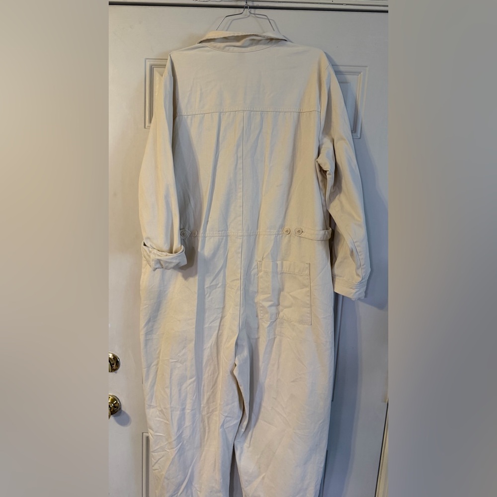 Universal Thread Cream Button-Up Coverall Jumpsuit - image 2